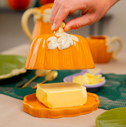 Flying Tiger Copenhagen Balkabağı Şeklinde Seramik Tereyağı Tabağı