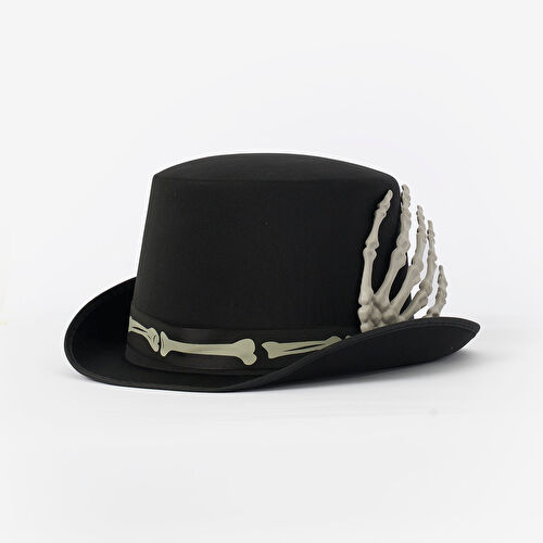 Flying Tiger Copenhagen İskelet Detaylı Siyah Şapka