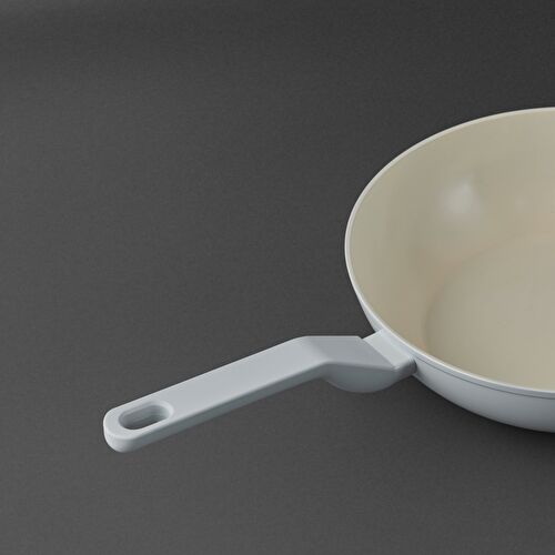 Jumbo Swiss Crystal Light Grey Wok Tava 28 cm