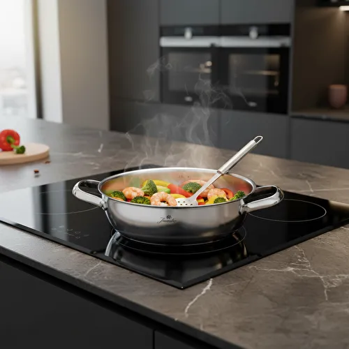 Jumbo Colosseum 3PLY 7 Parça İndüksiyon Tabanlı Çelik Tencere Seti