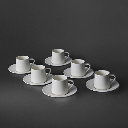 Jumbo Valetta Beyaz 12 Parça 6 Kişilik Fincan Takımı