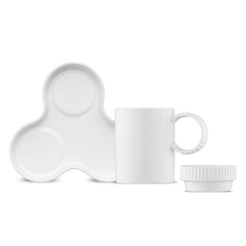 Jumbo Trigon Beyaz 2 Kişilik Kahve Fincan Takımı