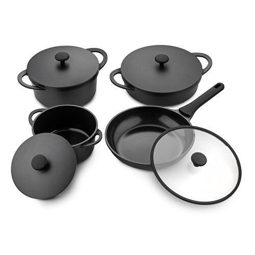 Jumbo Castcore Döküm İndüksiyon Tabanlı 8 Parça Tencere Seti