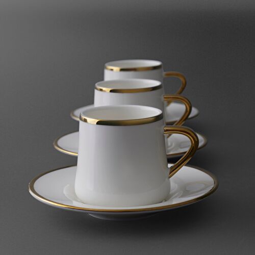 Jumbo Valetta Gold 12 Parça 6 Kişilik Fincan Takımı Jumbo Valetta Gold 12 Parça 6 Kişilik Fincan Takımı
