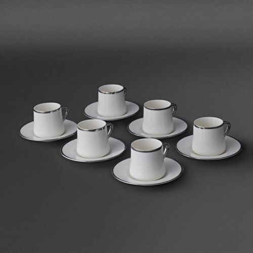 Jumbo Valetta Platin 12 Parça 6 Kişilik Fincan Takımı