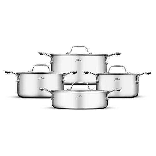 Jumbo Storey 3PLY 8 Parça İndüksiyon Tabanlı Çelik Tencere Seti