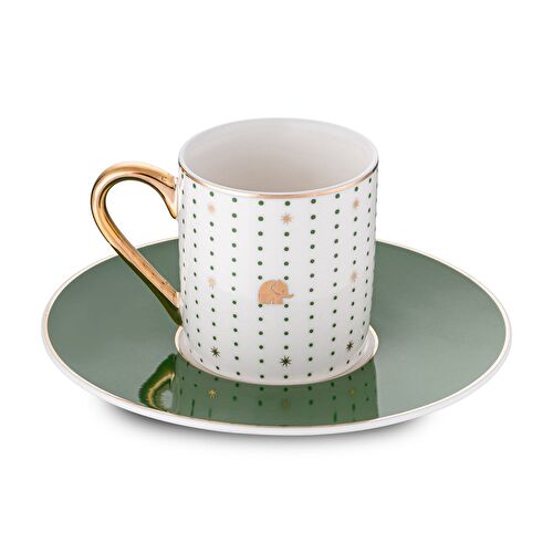 Jumbo Navy Yeşil 2'li Kahve Fincan Takımı