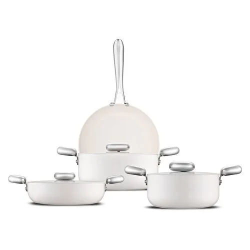 Jumbo Creamstone Swiss Crystal Cream 7 Parça Tencere Seti