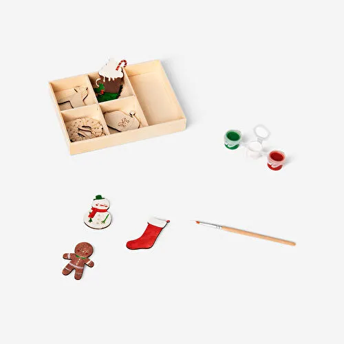 Flying Tiger Copenhagen Kendin Yap Ahşap Yılbaşı Süsleri Seti Flying Tiger Copenhagen Kendin Yap Ahşap Yılbaşı Süsleri Seti