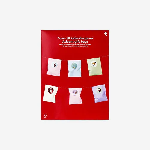 Flying Tiger Copenhagen Numaralı 24'lü Advent Hediye Çantaları