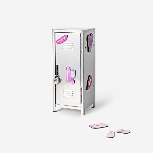 Flying Tiger Copenhagen Gümüş Metal Kilitli Dolap