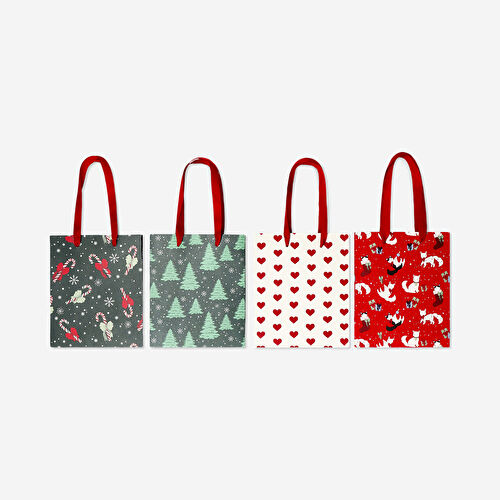 Flying Tiger Copenhagen Çam Ağacı Desenli 4'lü Hediye Çantası Flying Tiger Copenhagen Çam Ağacı Desenli 4'lü Hediye Çantası