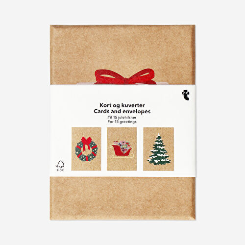 Flying Tiger Copenhagen 15'li Karışık Desenli Tebrik Kartı