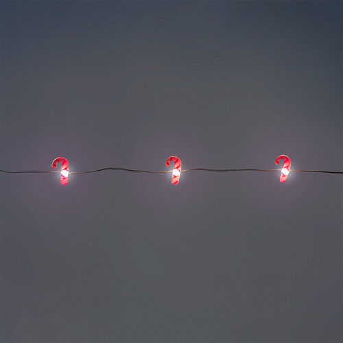 Flying Tiger Copenhagen Pembe Baston Şeker Detaylı Işık Zinciri