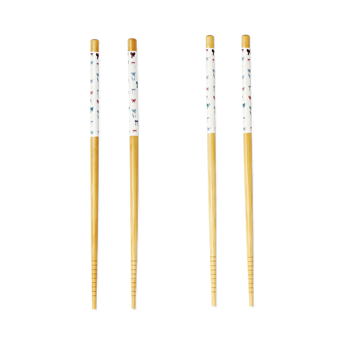 Flying Tiger Copenhagen 4 Çift Desenli Bambu Chopstick