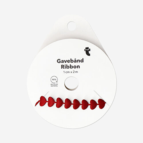 Flying Tiger Copenhagen Kalp Detaylı Kırmızı Kurdele Flying Tiger Copenhagen Kalp Detaylı Kırmızı Kurdele