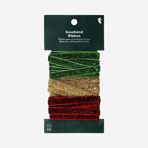 Flying Tiger Copenhagen 3'lü Parlak Kurdele Seti