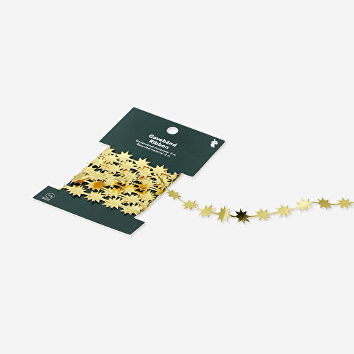 Flying Tiger Copenhagen Altın Yıldız Detaylı Kurdele Flying Tiger Copenhagen Altın Yıldız Detaylı Kurdele