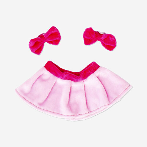 Flying Tiger Copenhagen Peluş Oyuncaklar İçin Pembe Etek ve Toka Seti