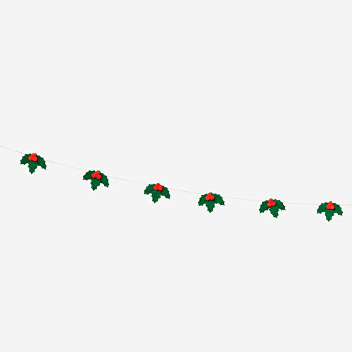 Flying Tiger Copenhagen Yeşil Keçe Yılbaşı Süsleme İpi 3 m