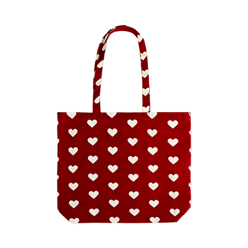 Flying Tiger Copenhagen Beyaz Kalpli Kırmızı Bez Çanta