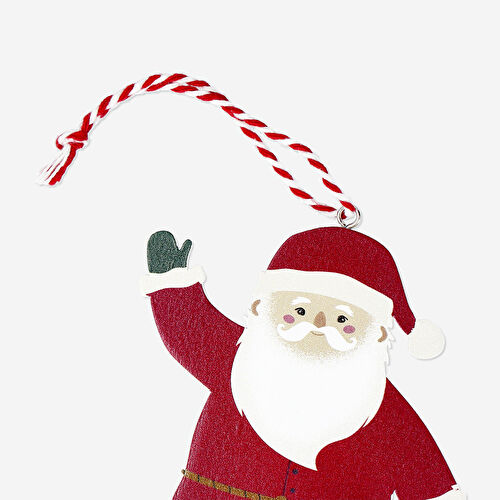 Flying Tiger Copenhagen Ahşap Noel Baba Yılbaşı Ağacı Süsü Flying Tiger Copenhagen Ahşap Noel Baba Yılbaşı Ağacı Süsü