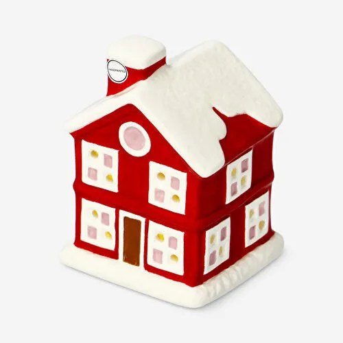 Flying Tiger Copenhagen Seramik Kırmızı Kurabiye Ev LED Işık