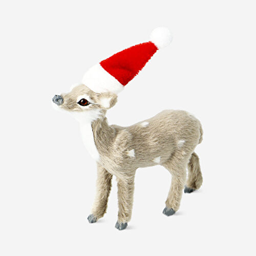 Flying Tiger Copenhagen Şapkalı Gri Mini Ren Geyiği Figürü Flying Tiger Copenhagen Şapkalı Gri Mini Ren Geyiği Figürü