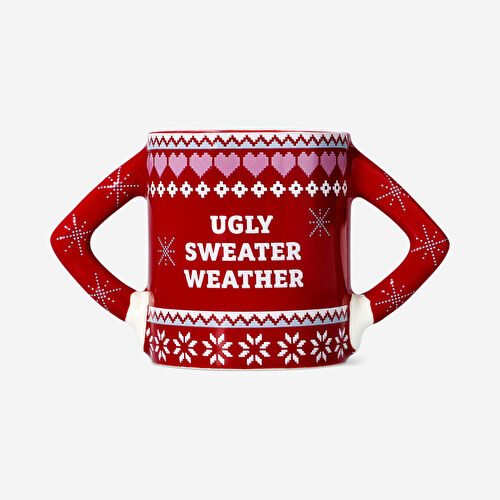 Flying Tiger Copenhagen Kırmızı Yılbaşı Kazağı Şeklinde Kupa 330 ml