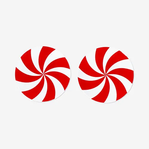 Flying Tiger Copenhagen 2'li Kırmızı Beyaz Şeker Şeklinde Tabak Flying Tiger Copenhagen 2'li Kırmızı Beyaz Şeker Şeklinde Tabak