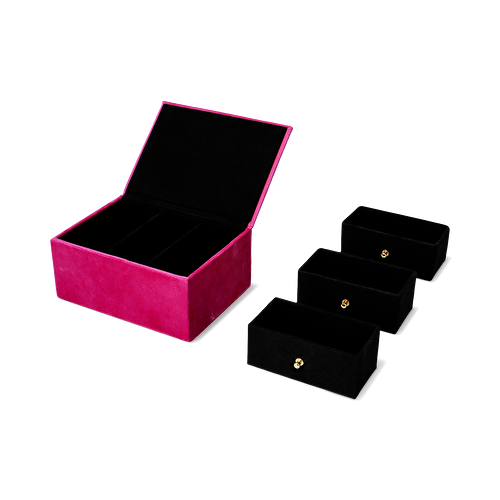 Flying Tiger Copenhagen Pembe Kadife Mücevher Kutusu Flying Tiger Copenhagen Pembe Kadife Mücevher Kutusu
