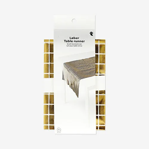 Flying Tiger Copenhagen Altın Parlak Kumaş Runner