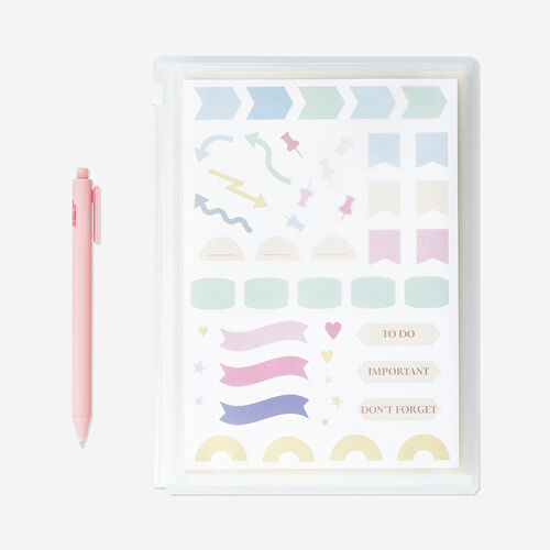 Flying Tiger Copenhagen Gül Detaylı Fermuarlı A5 Defter