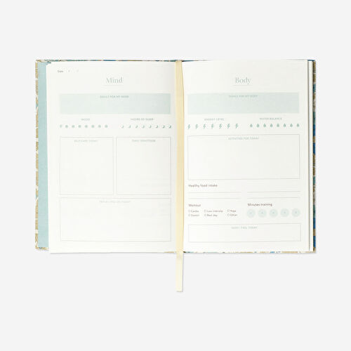 Flying Tiger Copenhagen Yeşil Çiçekli İyi Hal Günlüğü A5