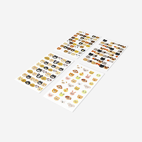 Flying Tiger Copenhagen Hayvan Yüzleri Sticker Seti