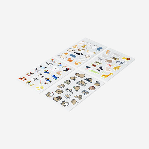 Flying Tiger Copenhagen Sevimli Hayvan Temalı Kadife Sticker Seti