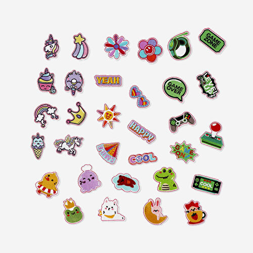 Flying Tiger Copenhagen Nakışlı Yama Şeklinde Sticker Seti