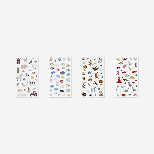 Flying Tiger Copenhagen Hayvan Temalı Kabarık Sticker Seti