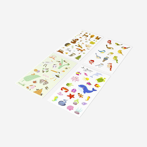 Flying Tiger Copenhagen Yaban Hayvanları Sticker Seti