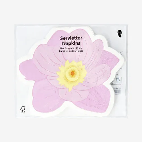 Flying Tiger Copenhagen Pembe Çiçek Şeklinde 16'lı Peçete