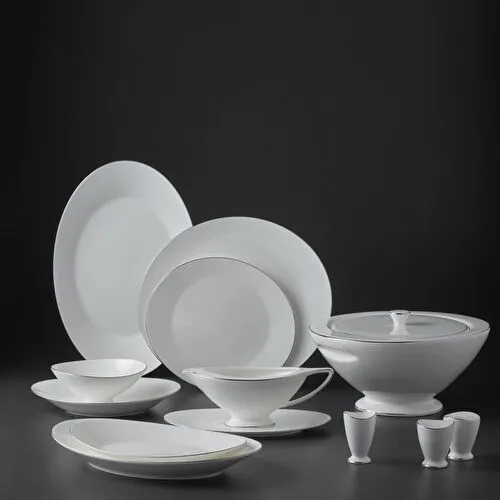 Jumbo Moon Platin 64 Parça 12 Kişilik Yemek Takımı