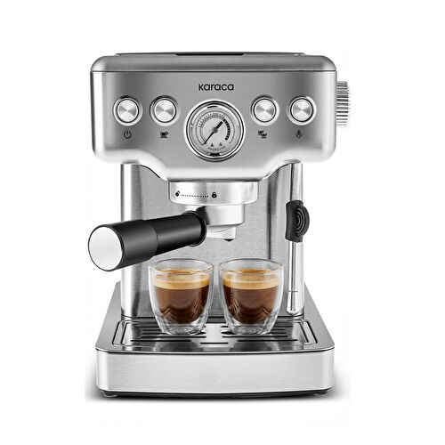 Karaca Coffee Art 1353 Süt Köpürtücülü, 20 Bar Basınçlı, Espresso, Latte, Cappuccino, Americano Makinesi Inox 1,8L 1350W