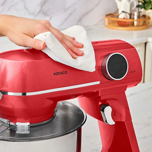 Karaca Multichef Artisan Digital Ekran Döküm Hamur Yoğurma Makinesi Kırmızı 1800W 7L Karaca Multichef Artisan Digital Ekran Döküm Hamur Yoğurma Makinesi Kırmızı 1800W 7L