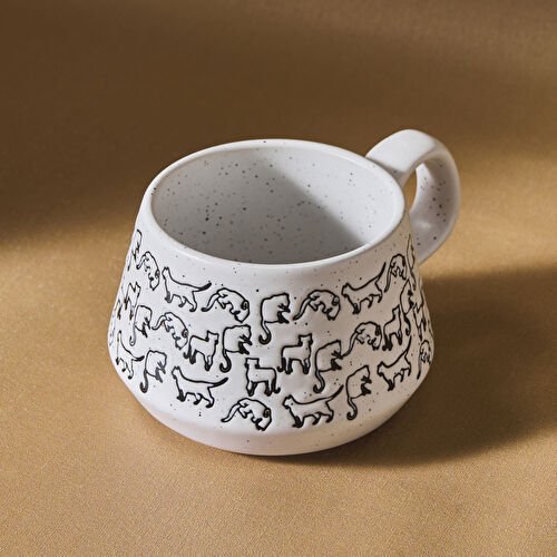 Karaca Kedi Beyaz Kupa 450 ml