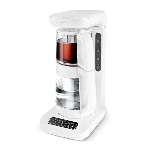 Karaca Çaysever Robotea Pro Connect 4 in 1 Konuşan Cam Çay Makinesi Matte White