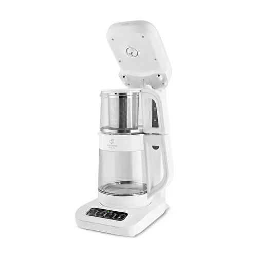 Karaca Çaysever Robotea Pro Connect 4 in 1 Konuşan Cam Çay Makinesi Matte White