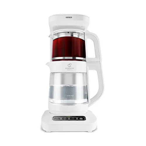Karaca Çaysever Robotea Pro Connect 4 in 1 Konuşan Cam Çay Makinesi Matte White