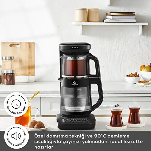 Karaca Robotea Pro Connect 4 in 1 Konuşan Cam Çay Makinesi Graphite Karaca Robotea Pro Connect 4 in 1 Konuşan Cam Çay Makinesi Graphite