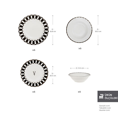 Karaca Elegance Bone Aries 24 Parça 6 Kişilik Yemek Takımı Karaca Elegance Bone Aries 24 Parça 6 Kişilik Yemek Takımı