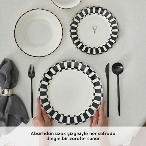 Karaca Elegance Bone Aries 24 Parça 6 Kişilik Yemek Takımı Karaca Elegance Bone Aries 24 Parça 6 Kişilik Yemek Takımı